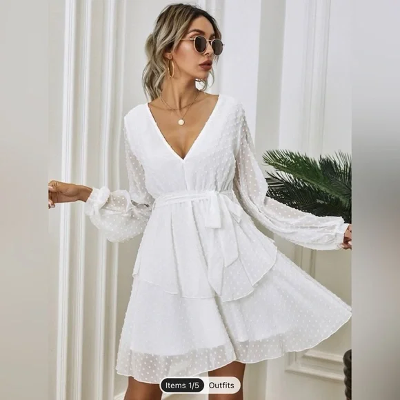 SHEIN | Dresses | White Dress | Poshmark SHEIN | Dresses | White Dress | Poshmark